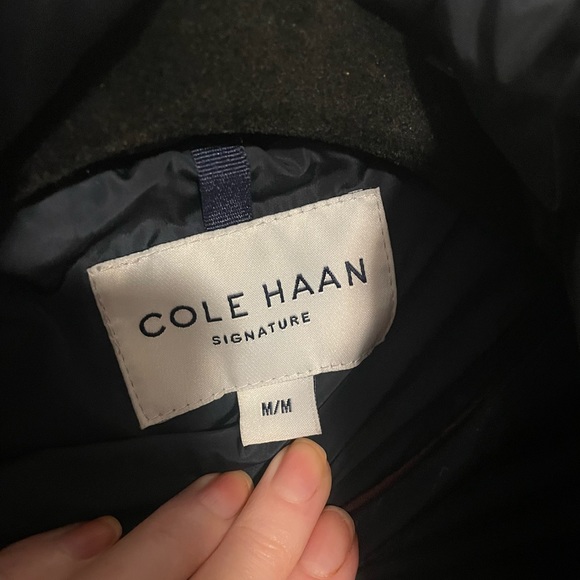 NWOT Cole Haan Women's Taffeta Quilted Down Coat Blue Size M $350 F146 - Picture 3 of 3